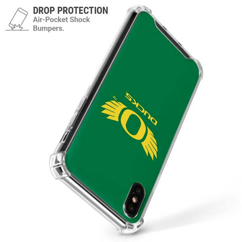 University of Oregon Ducks Green iPhone XS Max Clear Case